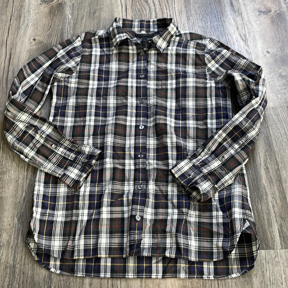 J. Crew Women’s Plaid Collared Button Down Long Sleeve Shirt, size 6